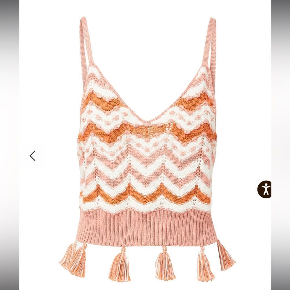 NWT FIGUE Quinn Bralette Orange Multi Medium - Picture 7 of 14